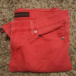 Rock & republic red skinny jeans